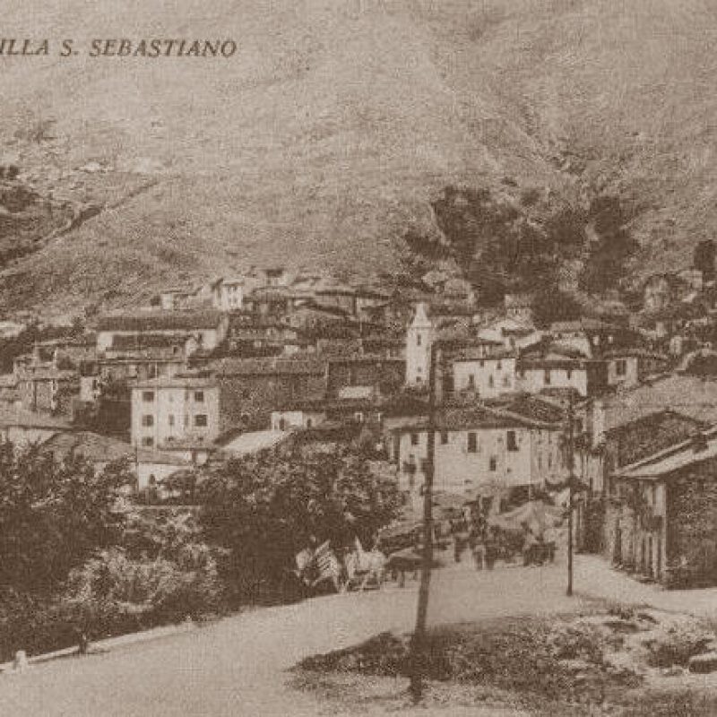 Come appariva Villa San Sebastiano prima dell'alluvione: il paese in una cartolina degli anni Quaranta